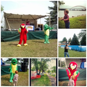 Kid Friendly Activities at Rivertown Days Festival in Minnesota, including the Zinghoppers