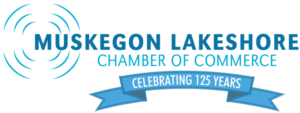 Muskegon Lakeshore Chamber of Commerce 125th Anniversary Logo