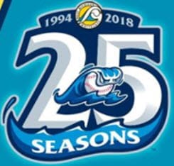 West Michigan Whitecaps 25 Seasons Logo