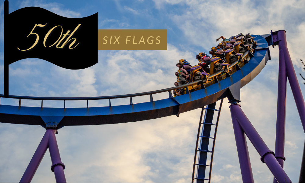 six flags rollercoaster, 50th anniversary icon