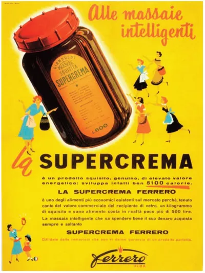 Italian Supercrema ad in the 1950s