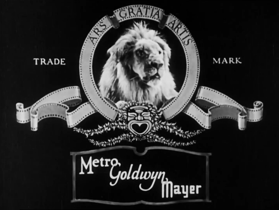 screencap of metro-goldwyn-mayer logo featuring slats the lion.